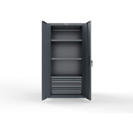 Strong Hold® Heavy Duty Cabinets with 3 Drawers 3 Shelves 36