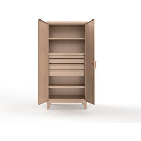 Strong Hold® Extreme Duty Cabinet with 4 Drawers 3 Shelves - 36