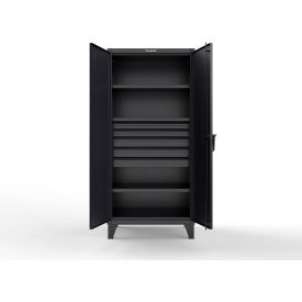 Strong Hold® Extreme Duty Cabinet with 5 Drawers 3 Shelves 36