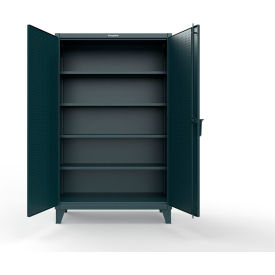 Strong Hold® Extreme Duty Cabinet with Pegboard Doors & 4 Shelves 48