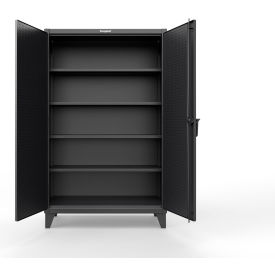 Strong Hold® Extreme Duty Cabinet with Pegboard Doors & 4 Shelves 48