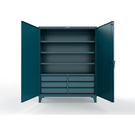 Strong Hold® Extreme Duty Cabinet w/6 Half-Width Drawers 4 Shelves 60