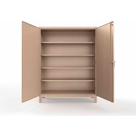 Strong Hold® Extreme Duty Cabinet with Pegboard Doors 4 Shelves 60