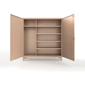 Strong Hold® Extra Heavy Duty Uniform Cabinet w/5 Shelves 72