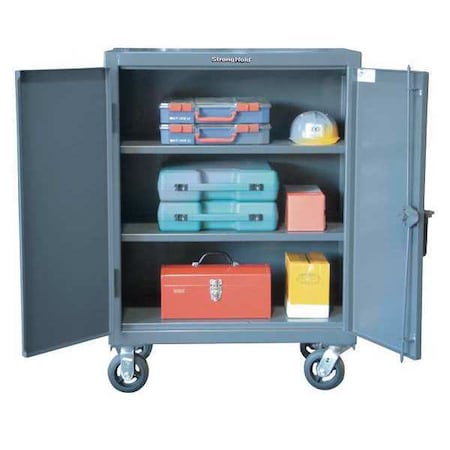 Solid Door Storage Cabinet, 36 in W, 44 in H, 20 in D, Dark Gray MPN:33-202CA