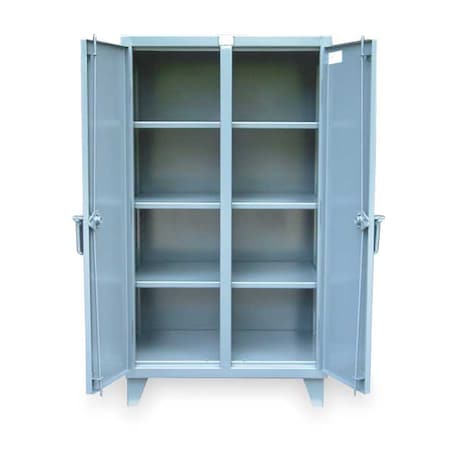 Shelving Storage Cabinet, 66 in H, 36 in W, 24 in D, Swing, Padlock Hasp, Dark Gray, 6 Shelves MPN:35-DS-246