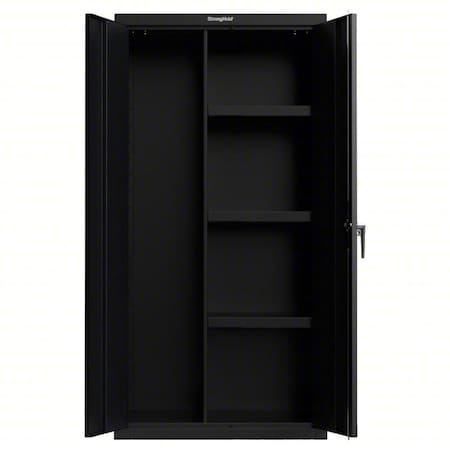 Storage Cabinet, 72 in H, 36 in W, 24 in D, Swing, Electronic Lock; Keyed Lock; Padlock Hasp, Black MPN:36-BC-243-P