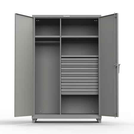 14 ga. Industrial Bin Cabinet with 3 Shelves 36 inW x 24 inD x 75 inH MPN:36-BS-243-L