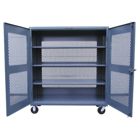 Ventilated Door Storage Cabinet, 48 in W, 68 in H, 24 in D, Dark Gray MPN:45-VB-243-CA