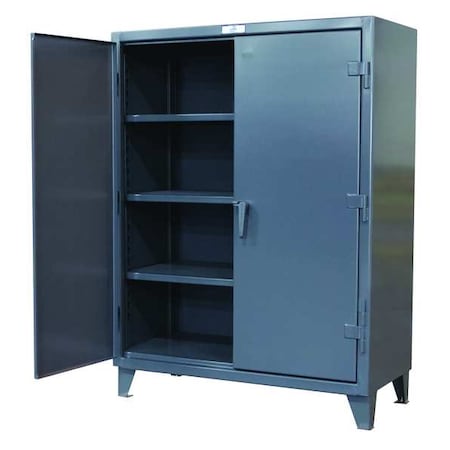 Shelving Storage Cabinet, 78 in H, 48 in W, 24 in D, Swing, Padlock Hasp, Dark Gray, 4 Shelves MPN:46-244