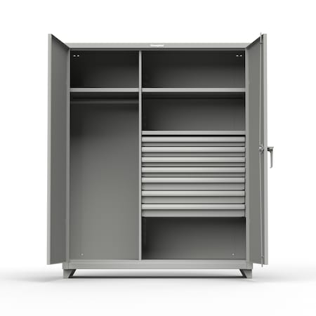 14 ga. Industrial Bin Cabinet with 3 Shelves 48 inW x 24 inD x 75 inH MPN:46-BS-243-L
