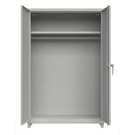 Janitorial Storage Cabinet, 75 in H, 48 in W, 24 in D, Swing, Padlock Hasp, Gray, 1 Shelves MPN:46-WR-241-L