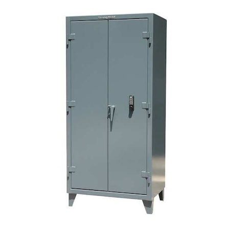 Shelving Storage Cabinet, 78 in H, 60 in W, 24 in D, Swing, Electronic Keypad, Dark Gray, 4 Shelves MPN:56-244-KP