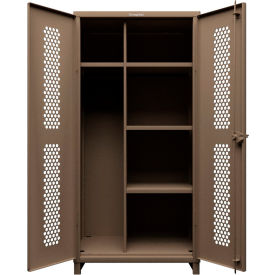 Strong Hold® HD Stationary Ventilated Cabinet w/ 4 Shelves 36