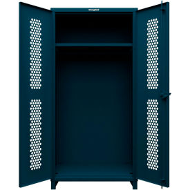 Strong Hold® HD Stationary Ventilated Cabinet w/ Hanger Rod 1 Shelf 36