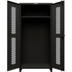 Strong Hold® HD Stationary Ventilated Cabinet w/ Hanger Rod 1 Shelf 36