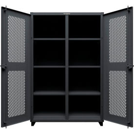 Strong Hold® Extra Heavy Duty Ventilated Cabinet With Drawers 3 Shelves 36
