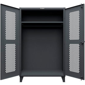 Strong Hold® HD Stationary Ventilated Cabinet w/ Hanger Rod 48