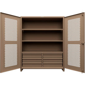 Strong Hold® Extra Heavy Duty 14 GA Ventilated Hex Cabinet 60