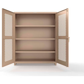 Strong Hold® HD Stationary Ventilated Cabinet w/4 Compartments 60