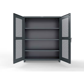 Strong Hold® HD Stationary Ventilated Cabinet w/4 Compartments 60
