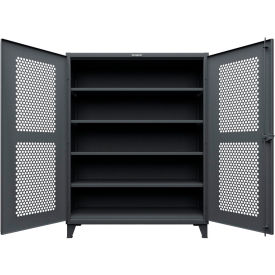 Strong Hold® HD Stationary Ventilated Cabinet w/5 Compartments 60