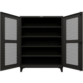 Strong Hold® HD Stationary Ventilated Cabinet w/4 Shelves 60