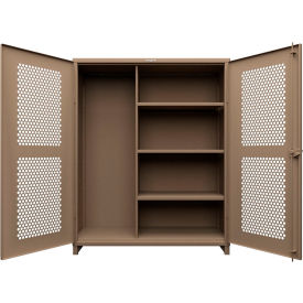 Strong Hold® HD Stationary Ventilated Cabinet w/5 Compartments 60