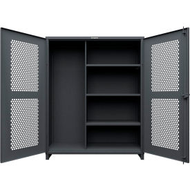 Strong Hold® HD Stationary Ventilated Cabinet w/5 Compartments 60
