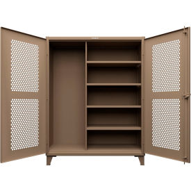 Strong Hold® HD Stationary Ventilated Cabinet w/6 Compartments 60