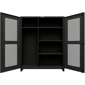 Strong Hold® HD Stationary Ventilated Cabinet w/4 Shelves 60