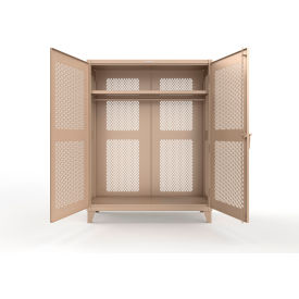 Strong Hold® Fully-Ventilated Uniform Cabinet w/ Hanger Rod 60
