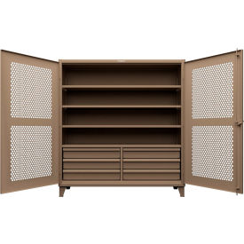 Strong Hold® Extreme Duty Ventilated Hex Cabinet with Drawers 72