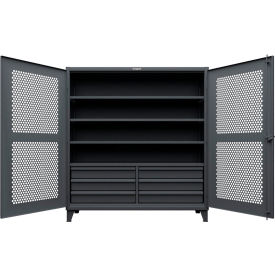 Strong Hold® Extreme Duty Ventilated Cabinet with Drawers 4 Shelves 72