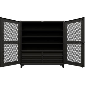 Strong Hold® Extreme Duty Ventilated Hex Cabinet with Drawers 72