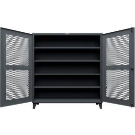 Strong Hold® Extreme Duty Cabinet with Ventilated Hex Doors 72