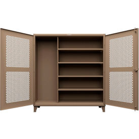 Strong Hold® Extreme Duty Ventilated Janitorial Cabinet 4 Shelves 72