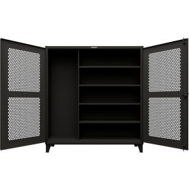 Strong Hold® Extreme Duty Ventilated Janitorial Cabinet 4 Shelves 72