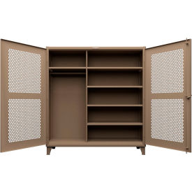 Strong Hold® Extreme Duty Ventilated Uniform Cabinet 5 Shelves 72