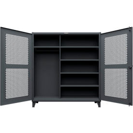 Strong Hold® Extreme Duty Ventilated Uniform Cabinet 5 Shelves 72