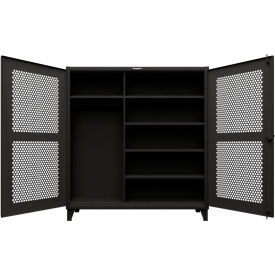 Strong Hold® Extreme Duty Ventilated Uniform Cabinet 5 Shelves 72