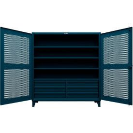 Strong Hold® Extreme Duty Ventilated Diamond Cabinet with Drawers 72