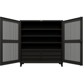 Strong Hold® Extreme Duty Ventilated Diamond Cabinet with Drawers 72