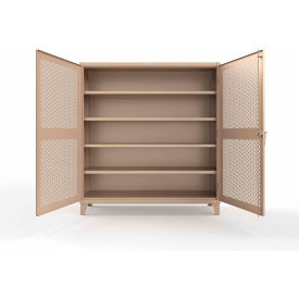 Strong Hold® Extreme Duty Cabinet with Ventilated Doors 4 Shelves 72
