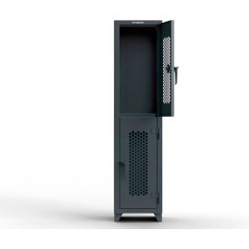 Strong Hold® 2-Tier 2 Door Ventilated Locker 18