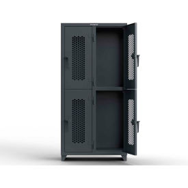 Strong Hold® 2-Tier 4 Door Extra HD Ventilated Locker 36