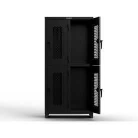 Strong Hold® 2-Tier 4 Door Extra HD Ventilated Locker 36