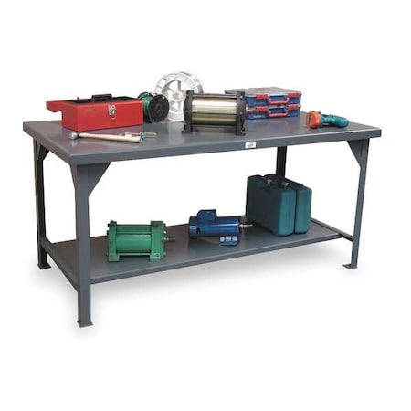 Industrial Shop Table, Steel, 30
