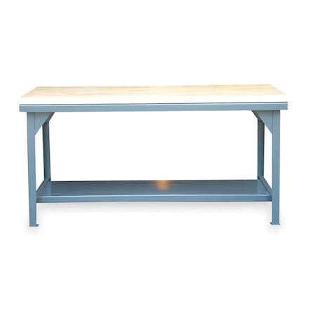 Industrial Shop Table, Butcher Block, 72
