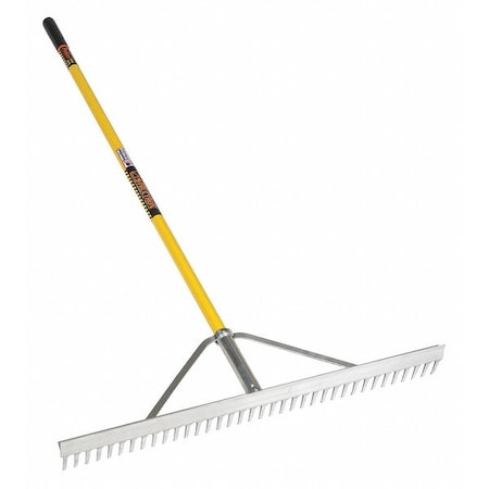 36 in Landscape Rake, 66 in L Fiberglass Handle MPN:12102GRA